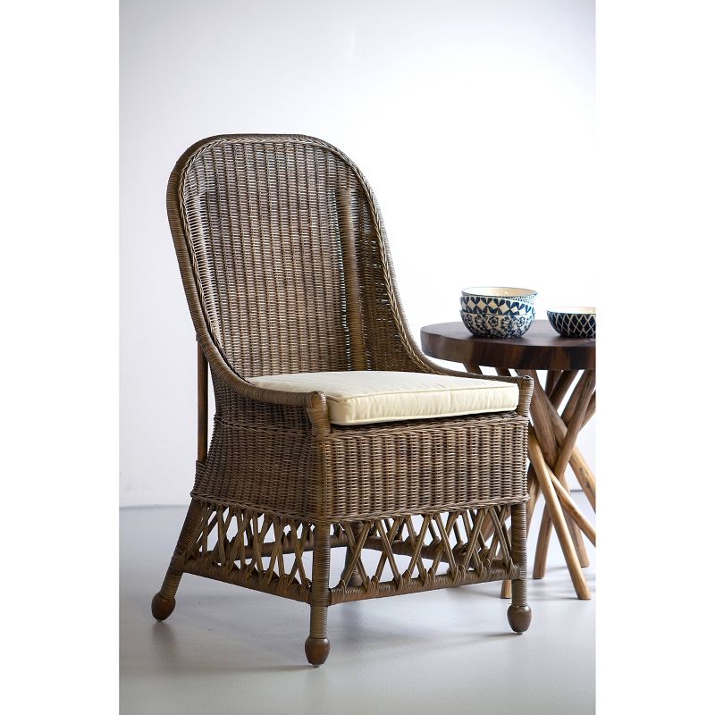 Kristine Rattan Dining Chair Gray - East At Main, 3 of 5