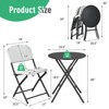 Tangkula 3PCS Patio Rattan Furniture Set Outdoor Chairs & Coffee Table Wicker Bistro Table Set for Balcony Lawn Garden - 4 of 4