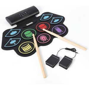 Electronic Drum Set with 7\9 Pads & Free Learning App, Dual Built-In Speakers Includes Drum Sticks & Pedals - Ideal Gift for Kids & Beginners - 1 of 4