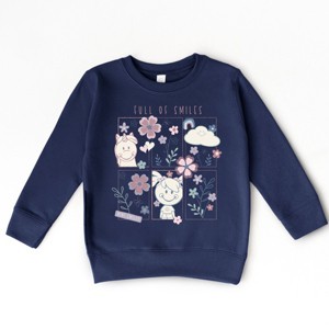The Juniper Shop Mini Smiley Full of Smiles Outline Toddler Sweatshirt - 1 of 4