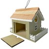 Home Bazaar 6.25" Snug Harbor Cottage Wood Bird House Sage Green - 2 of 4