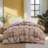 Peace Nest All Season Paisley Floral Goose Feather Fiber Comforter Duvet Insert Vintage Style - 2 of 4