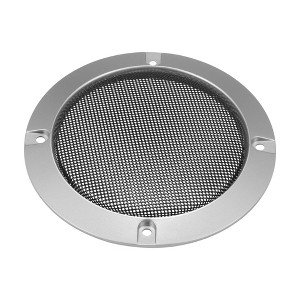Unique Bargains Round Mesh Trim Car Auto Speaker Grille Cover Silver Tone - 1 of 4