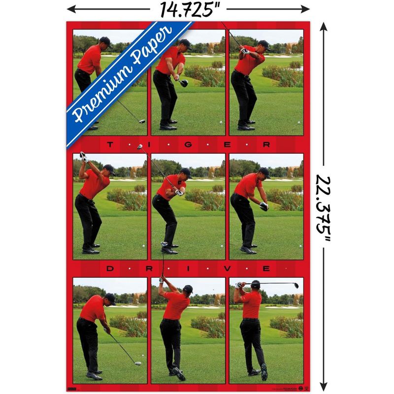 Trends International Tiger Woods - Drive Unframed Wall Poster Prints, 3 of 7