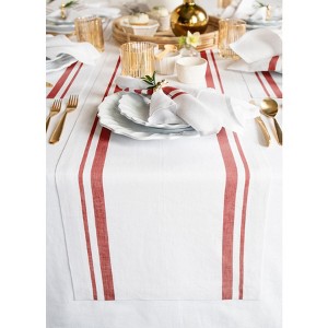 Solino Home Striped Linen Table Runner | French Stripe - 1 of 4