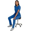 Medgear Liliana Women's Scrubs Set with 4-Pocket Top and Slim Straight Leg Pants - 2 of 4