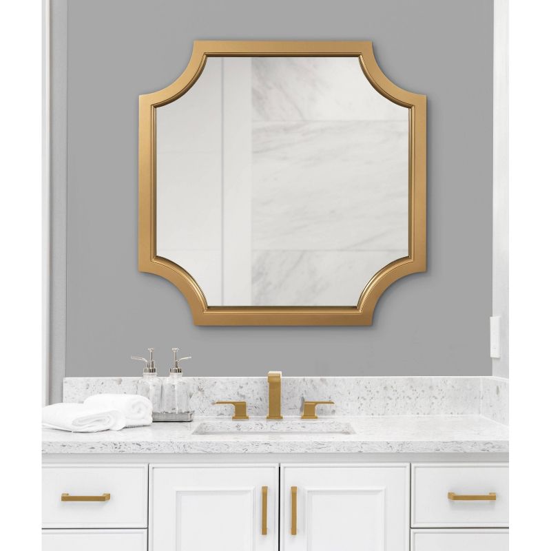 24&#34; x 24&#34; Hogan Framed Scallop Wall Mirror Gold - Kate &#38; Laurel All Things Decor, 6 of 9