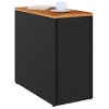 vidaXL Garden Side Table Black and Brown - 4 of 4