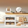 MOEPISY Vintage Breadbox Bread Storage Container Farmhouse Food Organizer Pantry Shelf (White) - 3 of 4