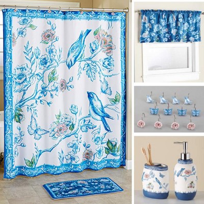 The Lakeside Collection Chinoiserie Bathroom Collection - Set of 12 Shower Hooks