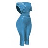 I am a Fashion Junky Lose Fit Shimmer Top And Capri Set - 3 of 4