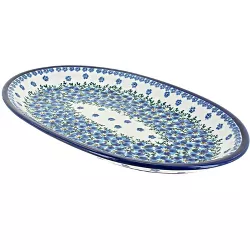 Blue Rose Polish Pottery Kalina Large Oval Platter