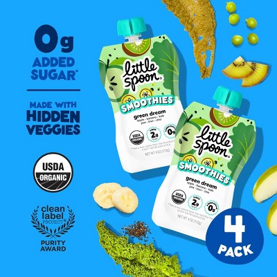 Little Spoon Green Dream Organic Kids' Smoothie - 16oz/4ct Refrigerated Pouches