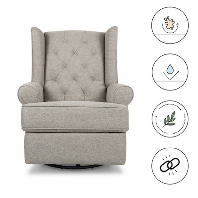 Harbour Performance Grey Eco-Weave Tufted Swivel Recliner