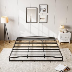 Bed Frame, Heavy Duty Metal Platform Low Bed Frame Twin, No Box Spring Needed, Noise Free, Easy Assembly - 1 of 4