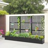 TUYOHW Metal Planter Box with Trellis, Metal Raised Garden Bed with Trellis, Garden Box for Climbing Plants, Flower - 3 of 4