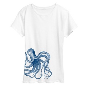 Women's - Instant Message - Octopus Side Hit Short Sleeve Graphic T-Shirt - 1 of 4