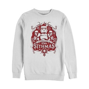 Men's Star Wars Christmas Looking Like Sithmas Sweatshirt - 1 of 3
