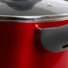 Oster Herscher 2.5 Quart Aluminum Sauce Pan with Tempered Glass Lid in Red - 4 of 4