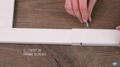 White Metal Pressure Mounted Walk Through Baby Gate
