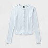Women's Long Sleeve Roundneck Button-Down Shirt - Wild Fable™ - 4 of 4