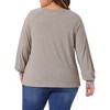 Agnes Orinda Women's Plus Size Pleated Crew Neck Long Sleeve Dressy Casual Trendy Blouses - image 4 of 4