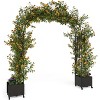 Metal Garden Arch, Wedding & Event Decoration, Garden Trellis for Climbing Plants, Balloon Decor Garden Arch Arbor, Raised Planter Box - 2 of 4
