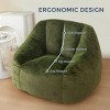 MAXYOYO Bean Bag Chair - Faux Fur Oversized Bean Bag Couch with High Backrest, Green - 4 of 4
