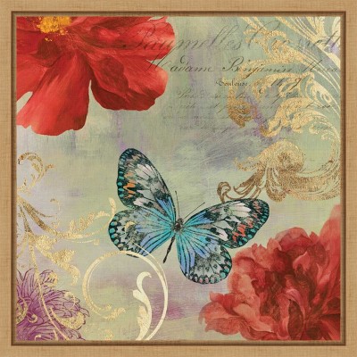 Amanti Art Cottage Red by Asia Jensen Canvas Wall Art Print Framed 16 x 16-in.
