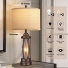 ROTTOGOON Farmhouse Table Lamps with USB A+C Charging Ports, Frosted Glass Lamp for Bedroom Living Room Entryway, Bulbs Included, Bronze - 4 of 4