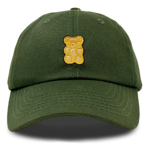 Dalix Yellow Gummy Embroidered Cotton Dad Hat Baseball Cap Adjustable Womens - 1 of 4