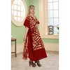 LEELA Women's Summer Holiday Beach Casual Dailywear Elegant Maxi Kaftan Dress Caftan Loungewear Dashiki House Dresses for Women 3X-4X Red, Stripe - 2 of 4