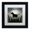 Trademark Fine Art -Ryan Fowler 'Moonrise Black Dog Labrador Lake' Matted Framed Art - 2 of 4