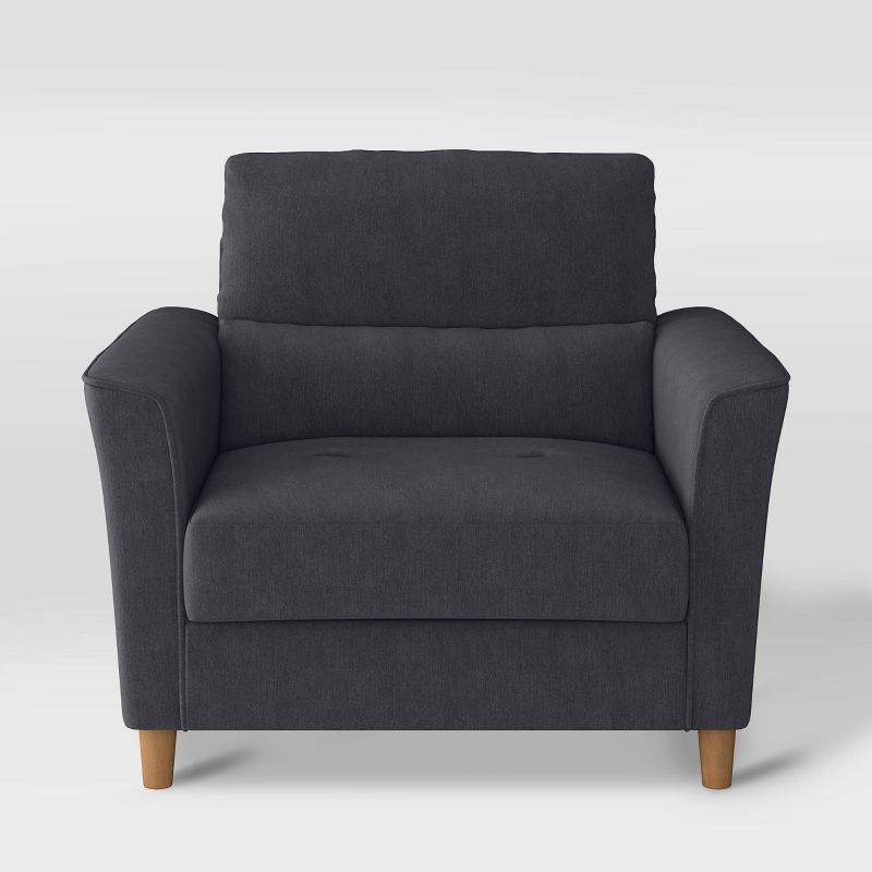Georgia Upholstered Accent Armchair and a Half - CorLiving, 2 of 8