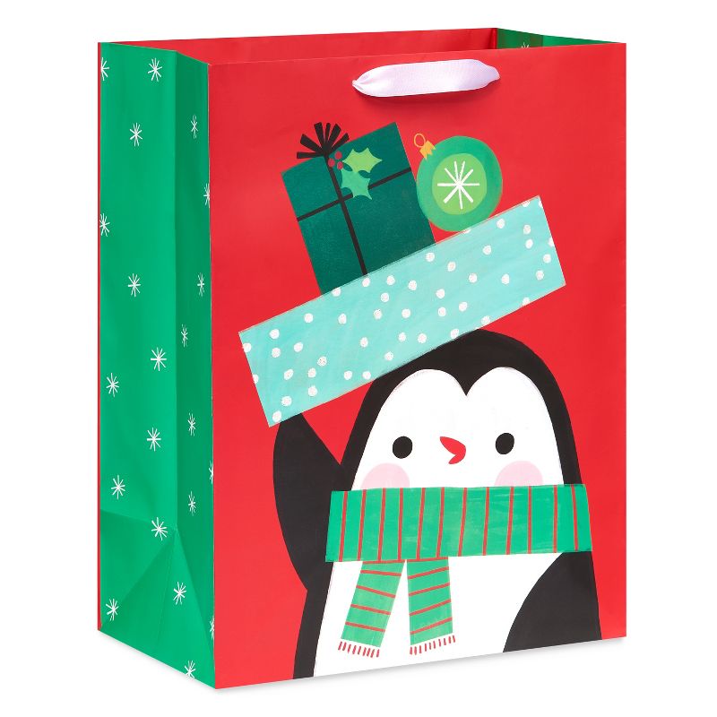 Large 13&#34; Penguin with Gifts Christmas Gift Bag, 1 of 6