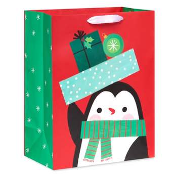 Large 13" Penguin with Gifts Christmas Gift Bag