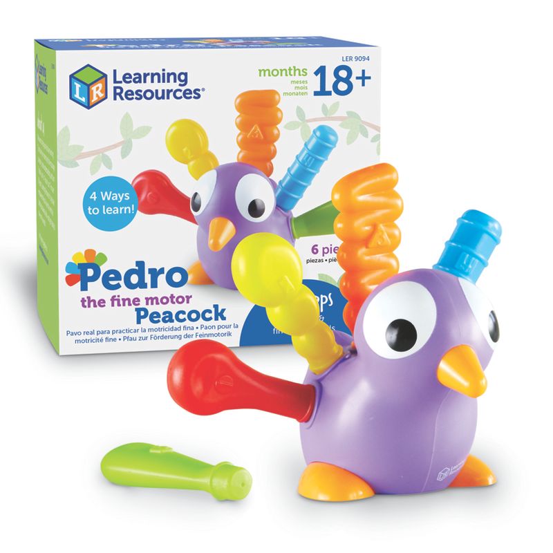 Learning Resources Pedro the Fine Motor Peacock, 1 of 10