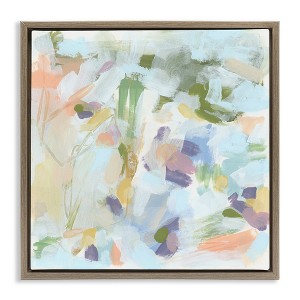 Stupell Industries Chaotic Pastel Impression Floating Frame Canvas Art - 1 of 4