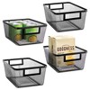Metal Mesh Pantry Basket with Handles - Set of 4 - Matte Black - 3 of 4
