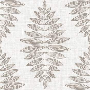 4'x5' Set of 20 Foliage Peel & Stick Floor Tiles Light Brown - FloorPops