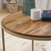 International Lux Side Round Table Sindoori Mango - Sauder: Modern, Gold Frame, Wood Laminate - 4 of 4