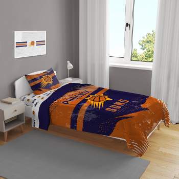 NBA Phoenix Suns Slanted Stripe Twin Bedding Set in a Bag - 4pc