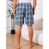 INSPIRE CHIC Men's Summer Lounge Elastic Waist Casual Plaid Sleep Shorts - 3 of 4