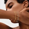 Gold Round Turquoise Beaded Bracelets,14K Gold Plated Handmade Cute Dainty Bracelet for Women - 2 of 4