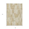 Gold Beige And Ivory Abstract Washable Indoor Outdoor Area Rug - 3 of 4