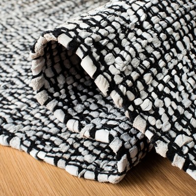 Light Grey and Grey 6' x 9' Handmade Cowhide Rug