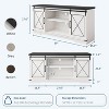 Farmhouse TV Stand for TVs Up to 65", Rustic Entertainment Center with Sliding Barn Doors, Storage Cabinets & Adjustable Shelf, Media Console - 3 of 4