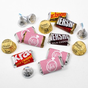 105 pcs Bridal Shower Candy Hershey's Chocolate Mix (1.75 lb) - Pink - By Just Candy - 1 of 3