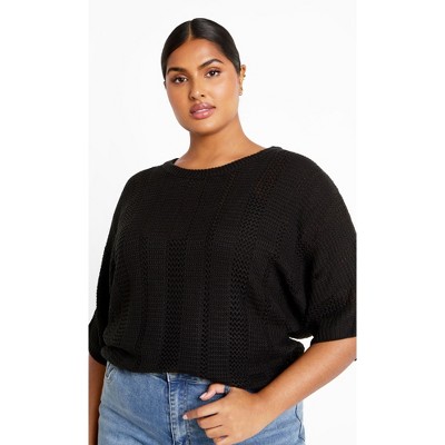 Women's Plus Size Jayde Sweater - black | CITY CHIC