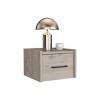 INFURNIC Nightstands Floating Nightstand with Drawer and Open Shelf Space-Saving Modern Design for Bedroom, Gray, 13.2"*13.8"*9.8" - 3 of 4